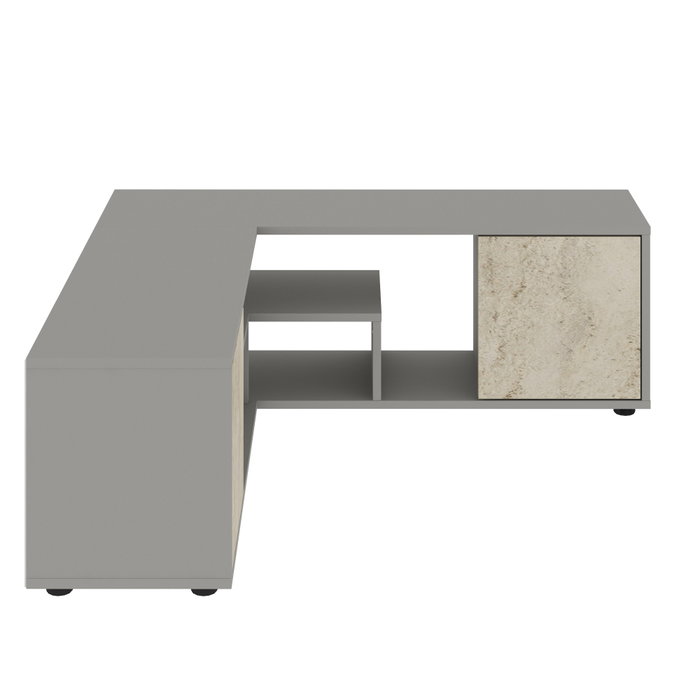 Hanah Home Soporte de TV Gris y Travertino Hanah Home Soporte de TV Gris y Travertino